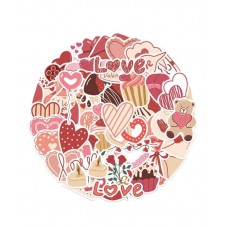Set 50 Stickers San Valentin Enamorados Amor Decorativo